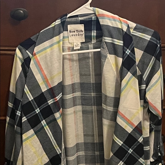 New York Laundry Sweaters - New York Laundry Multicolor Plaid Cardigan